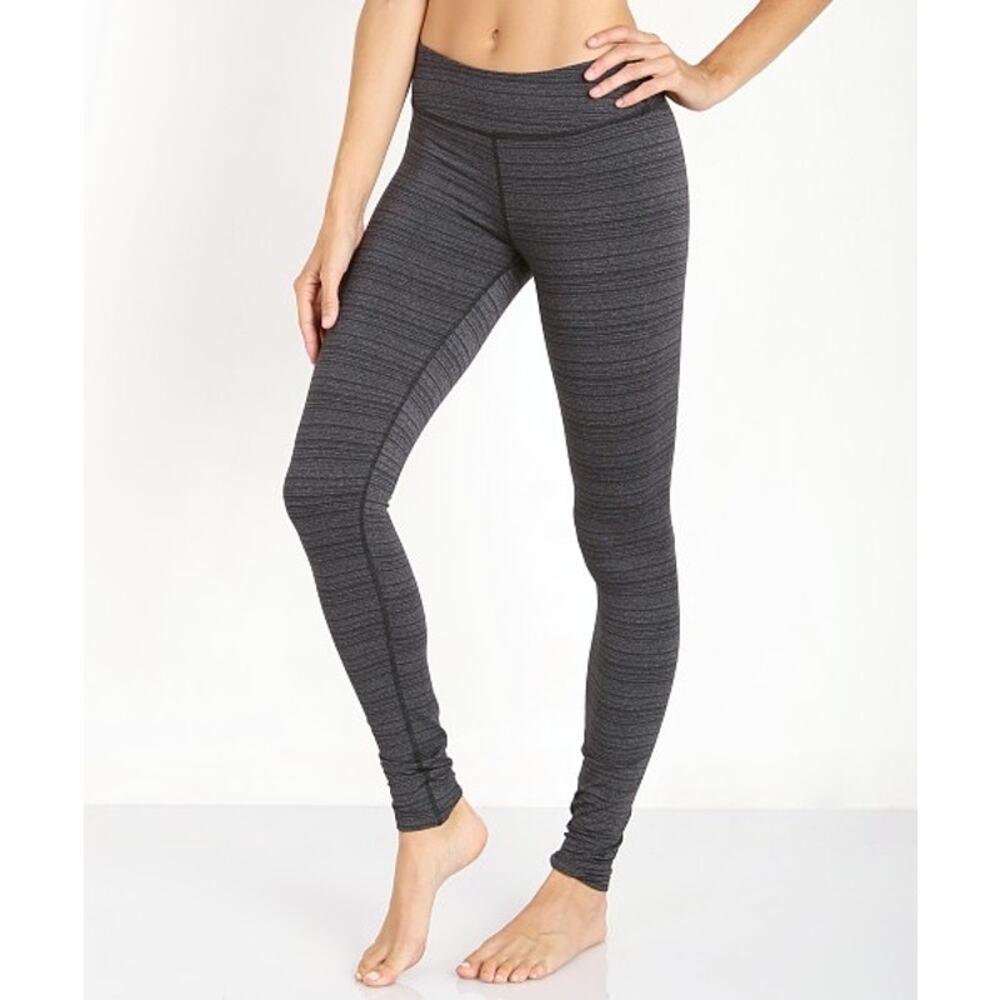 Beyond Yoga Gray High Rise Striped Essential Leggings Size XS